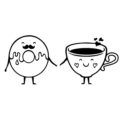 Кава та пончик